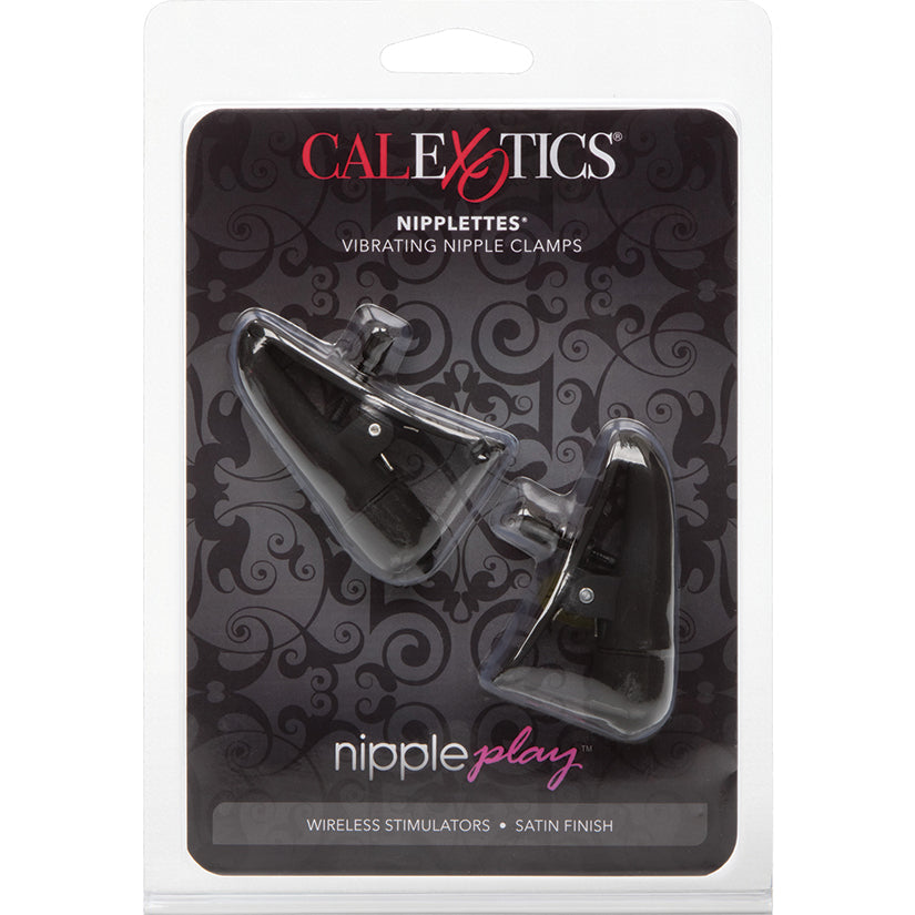 Nipple Play Nipplettes Vibrating Nipple  Clamps - Black  from CalExotics