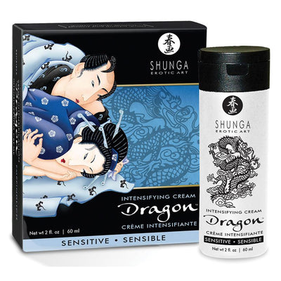 Shunga Intensifying Cream - Dragon - Sensitive - 2 Fl.  Oz.  from thedildohub.com