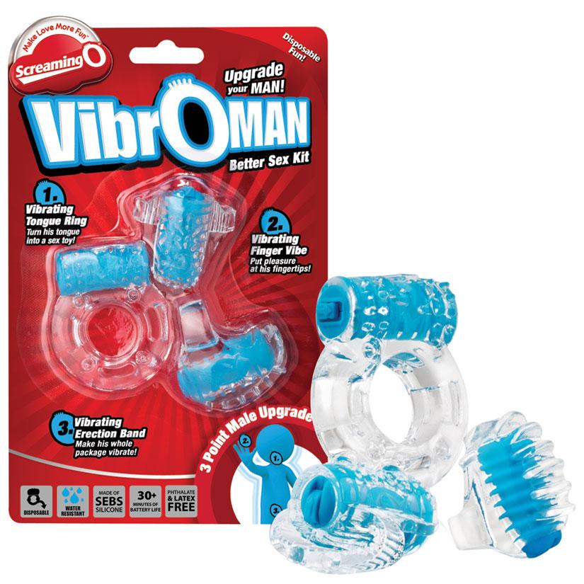 Screaming O Vibro Man - Each - Blue  from The Dildo Hub