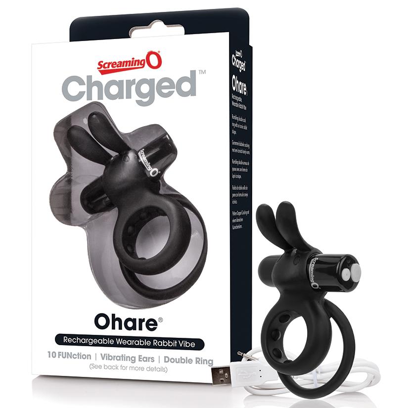 Charged Ohare Rechargeable Rabbit Vibe - Black  from The Dildo Hub