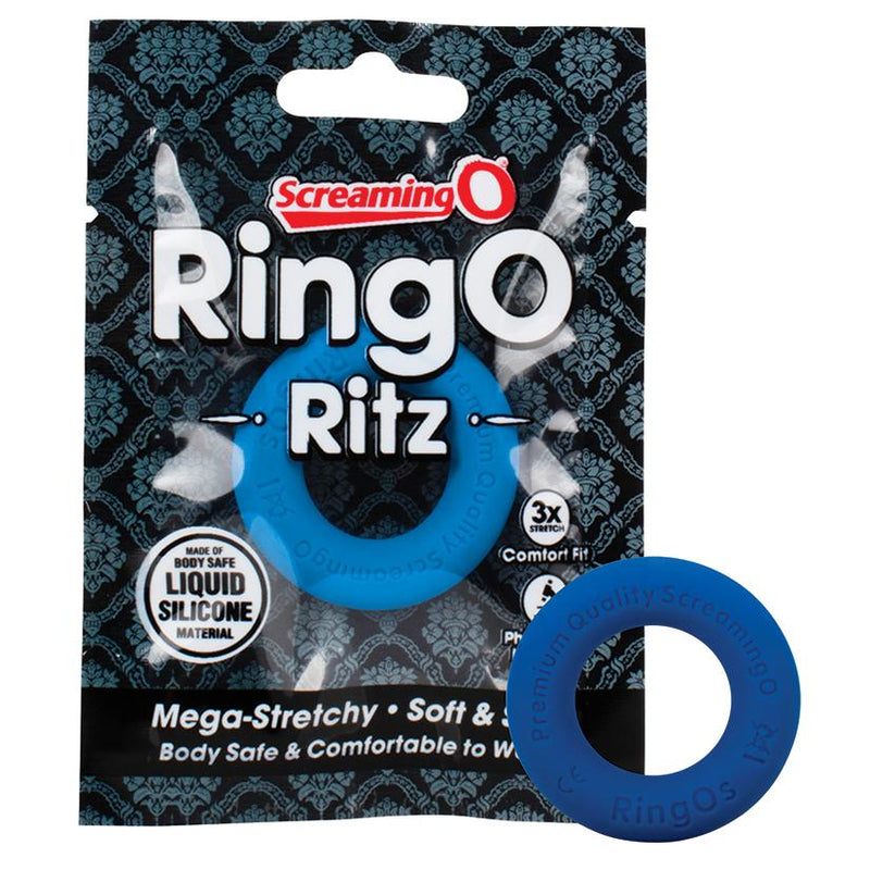 Ringo Ritz Cock Ring - Blue | Screaming O  from The Dildo Hub