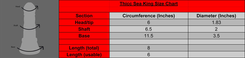 8 Inch Thicc Sea King | Fantasy Dildo - Dragon Dildo - Alien Dildo - Monster Dildo