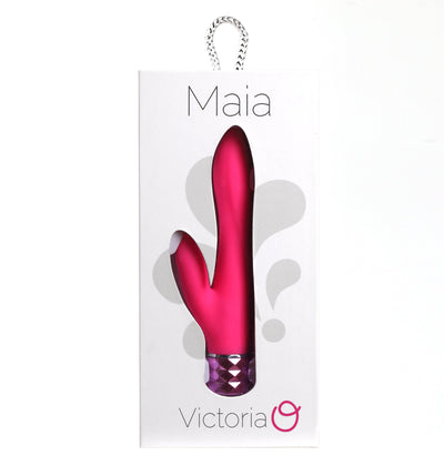 Maia Victoria Crystal Gems Dual Vibrator Pink  from thedildohub.com