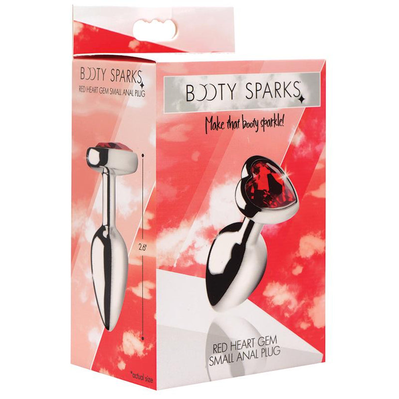 Booty Sparks Red Heart Gem Small Anal Plug Sex Toys from thedildohub.com