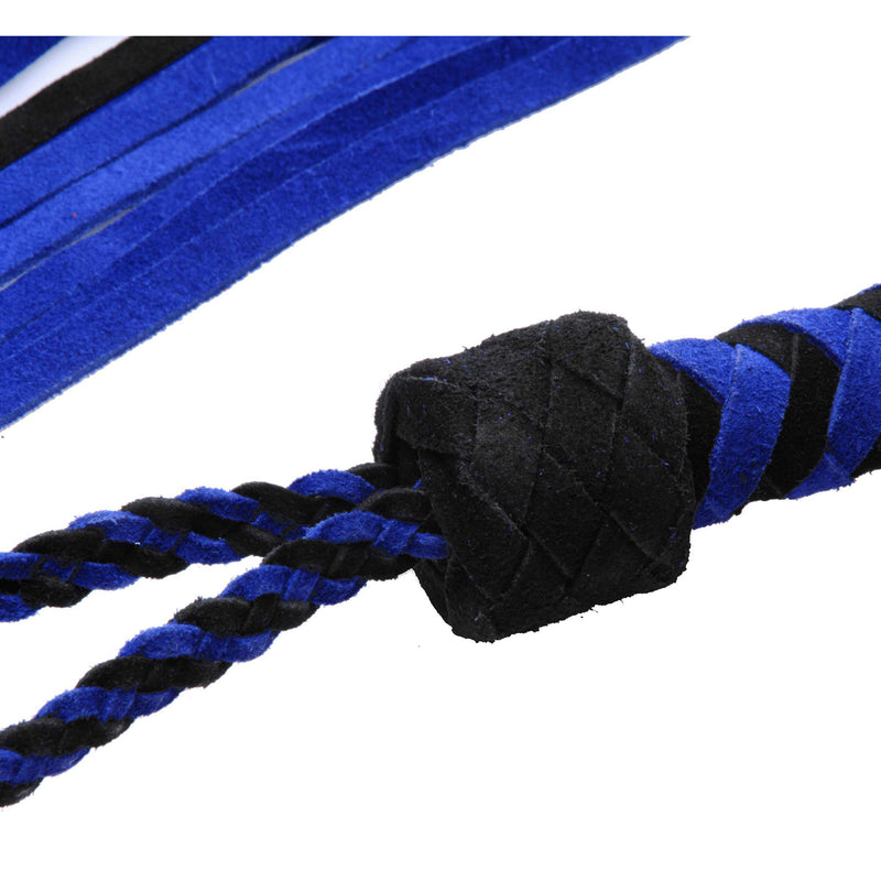 Black and Blue Suede Flogger Floggers from Strict Leather
