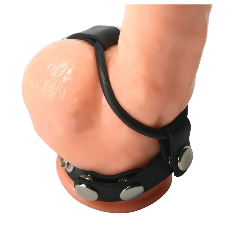 Rubber Cock Ring Harness TopMale from Strict Leather