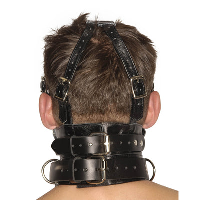 Strict Leather Premium Muzzle with Blindfold and Gags LeatherR from Strict Leather