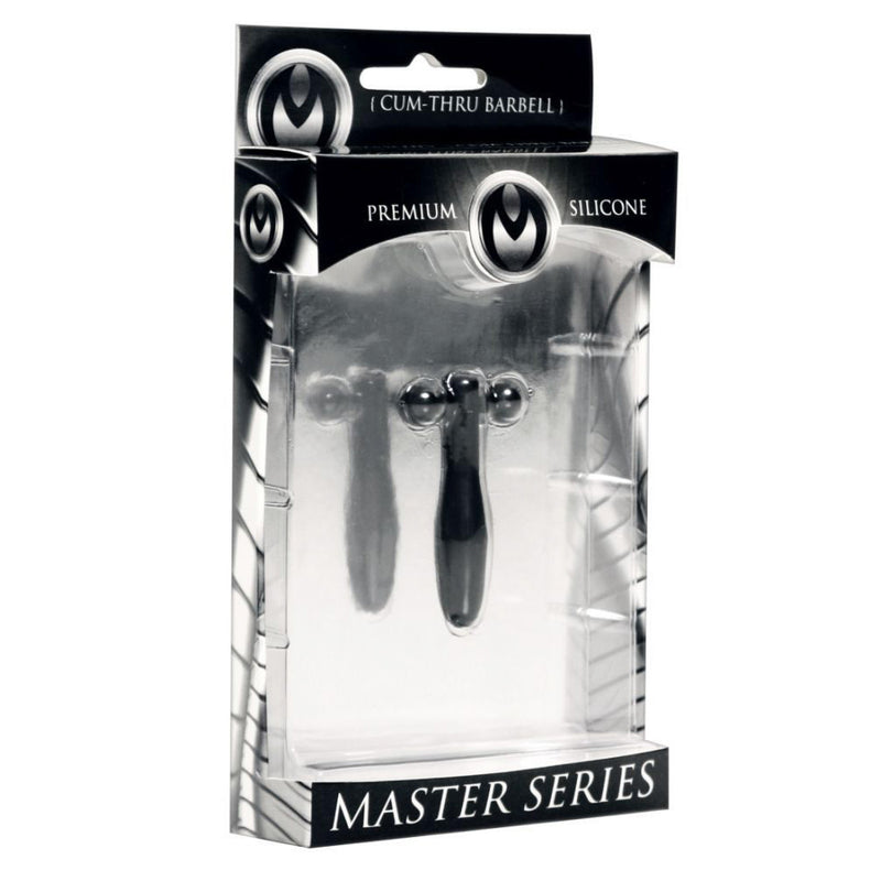 Silicone Cum-Thru Barbell Penis Plug TopMale from Master Series
