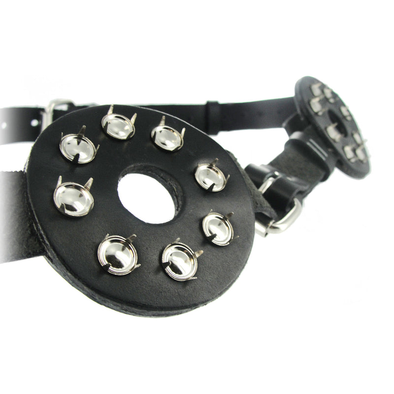 Studded Spiked Breast Binder with Nipple Holes LeatherR from Strict Leather