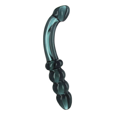 Hamsa Glass Dildo - Smoky Jade Butt from Prisms Erotic Glass