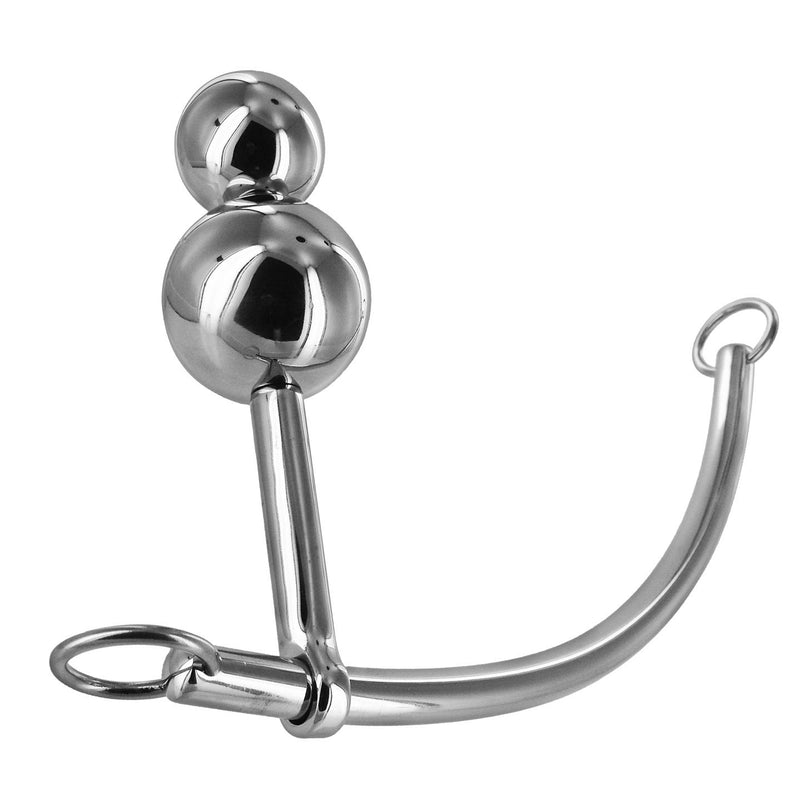 DuoSphere Anal Plug and Bondage Hook LeatherR from Master Series