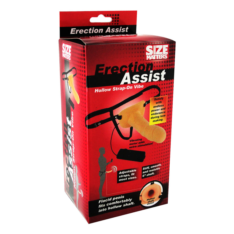 Size Matters Erection Assist Hollow Strap-On Vibe DildoHarness from Size Matters