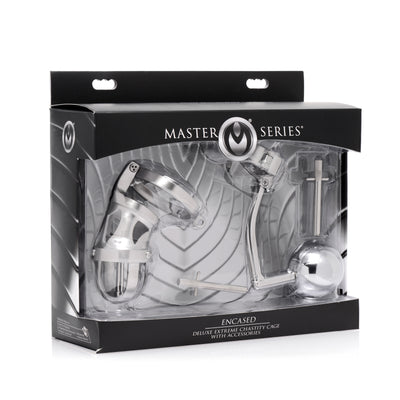 The Deluxe Extreme Chastity Cage with Accessories Chastity from Master series