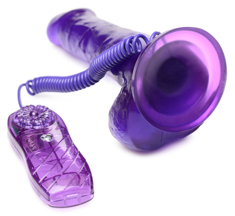 7.5 Inch Suction Cup Vibrating Dildo - Purple Dildos from Trinity Vibes