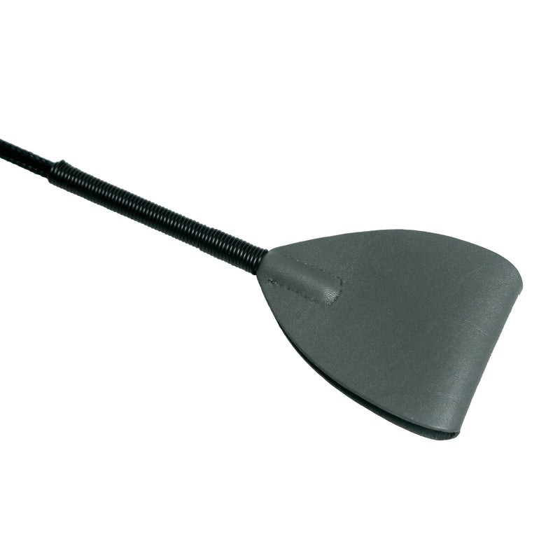 Shadow Grey Leather Riding Crop Impact from GreyGasms