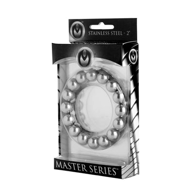 Meridian 2 Inch Stainless Steel Beaded Cock Ring new-products from Master Series