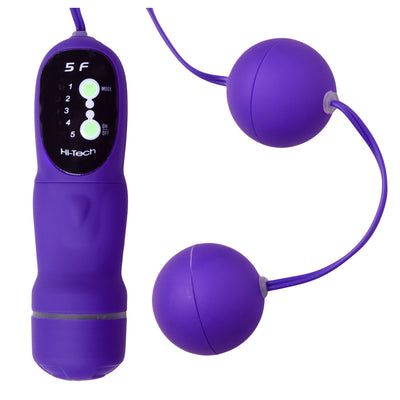 5 Function Purple Vibrating Pleasure Beads vibesextoys from Trinity Vibes