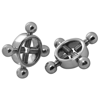 Stainless Steel Rings of Fire Nipple Press Set nipple-clamps from Master Series