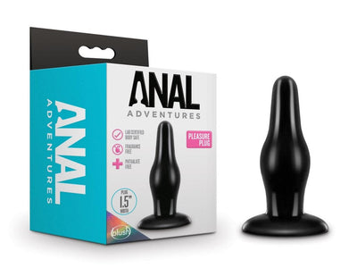 Adventures Pleasure Anal Plug - Black - The Dildo Hub