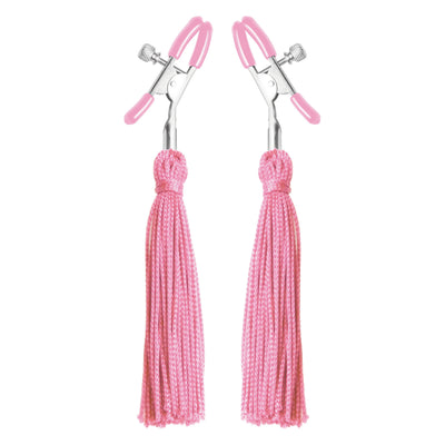 Tickle Me Pink Nipple Clamp Tassels nipple-clamps from Frisky