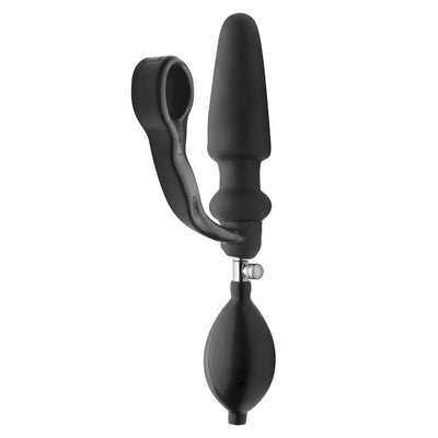 Exxpander Inflatable Plug with Cock Ring and Removable Pump inflatable-anal from Master Series