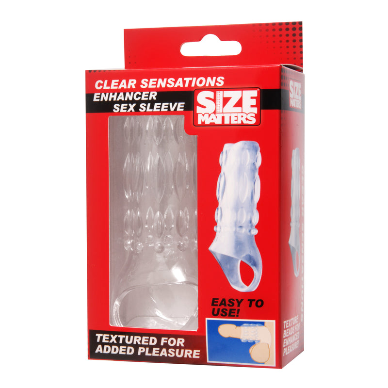 Clear Sensations Enhancer Sex Sleeve penis-extenders from Size Matters