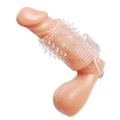 Clear Sensations Vibrating Textured Erection Sleeve penis-extenders from Size Matters