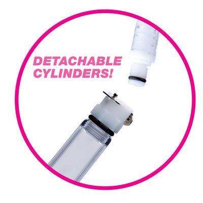 Nipple Pumping System with Dual Detachable Acrylic Cylinders size-matters-enlargers from Size Matters