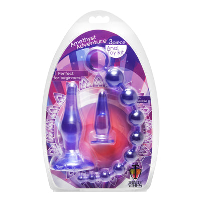 Amethyst Adventure 3 Piece Anal Toy Kit Butt from Trinity Vibes