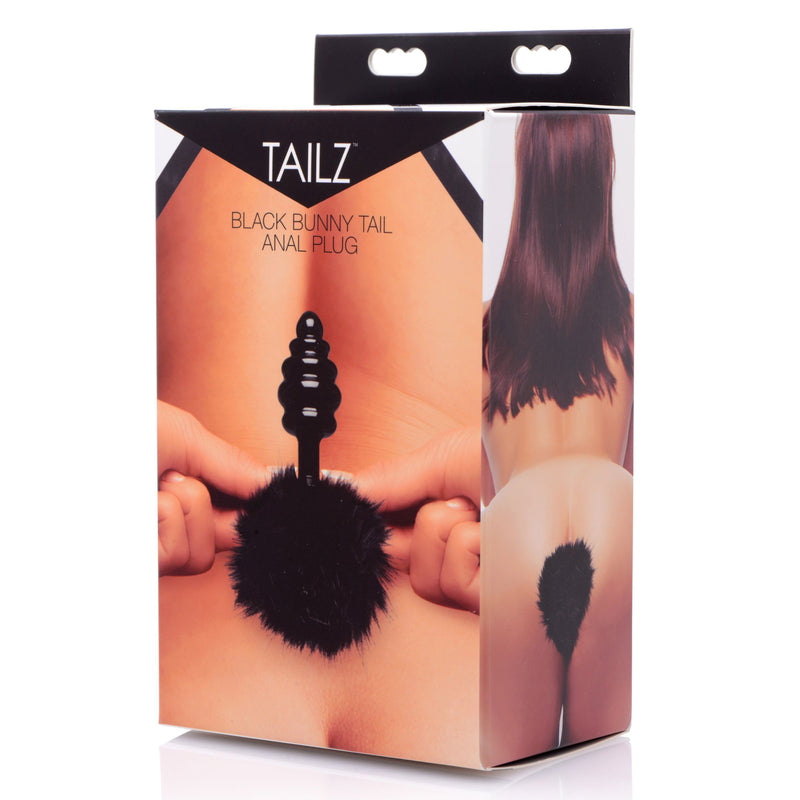 Black Bunny Tail Anal Plug butt-plugs from Tailz
