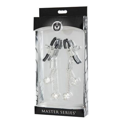Ornament Adjustable Nipple Clamps with Jewel Accents NippleToys from Master Series