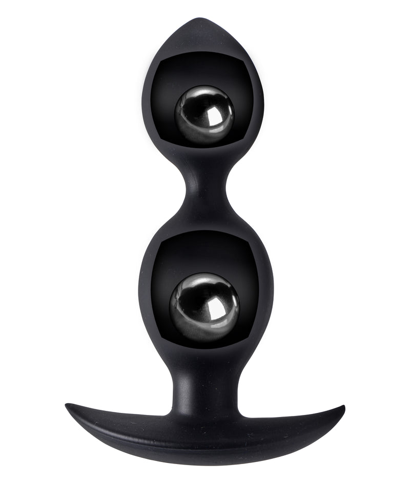 Orbs Steel Weighted Duotone Silicone Anal Plug Butt from Master Series