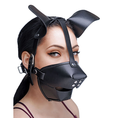 Pup Puppy Play Hood and Breathable Ball Gag hoods-muzzles from Master Series