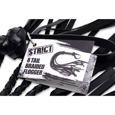 8 Tail Braided Flogger Whips from STRICT