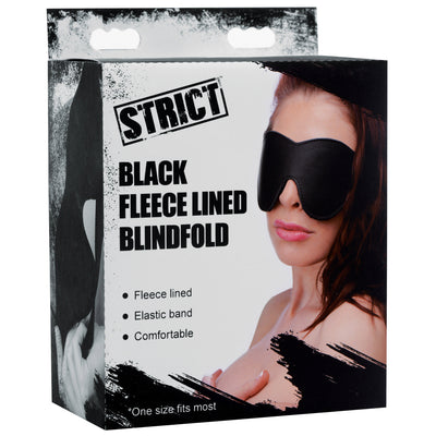 Black Fleece Lined Blindfold strict-bondage from STRICT