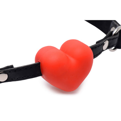 Heart Beat Silicone Heart Shaped Mouth Gag frisky from Frisky