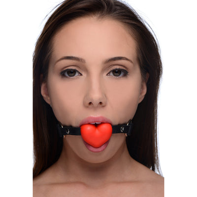 Heart Beat Silicone Heart Shaped Mouth Gag frisky from Frisky