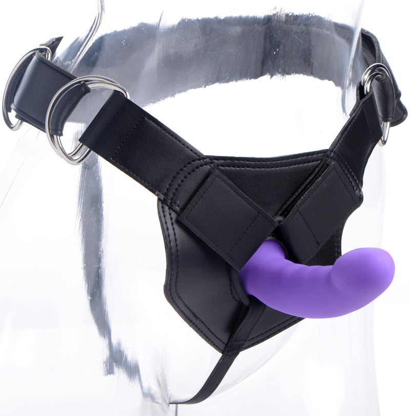 Flaunt Strap On with Purple Silicone Dildo strapu from Strap U