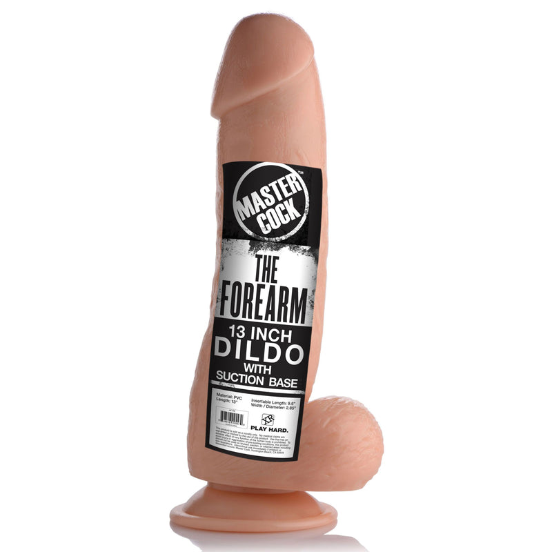 The Forearm 13 Inch Dildo with Suction Base Flesh huge-dildos from Master Cock