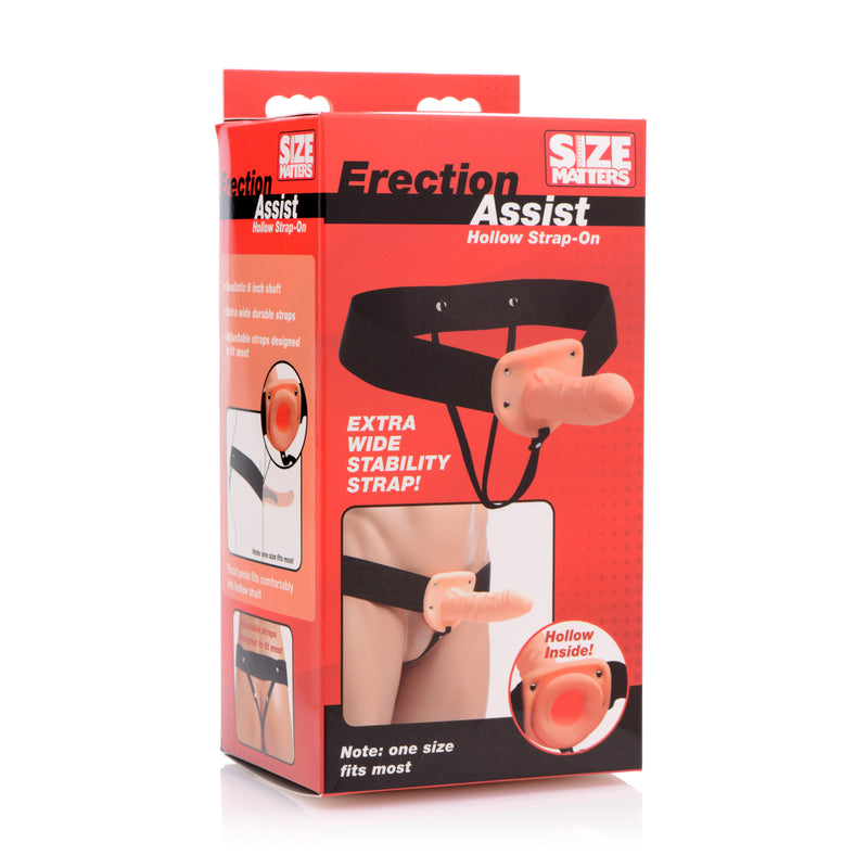 Erection Assist Hollow Strap-on Flesh size-matters-enlargers from Size Matters