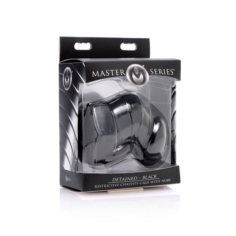 Detained - Black Restrictive Chastity Cage MasterSeries from Master Series