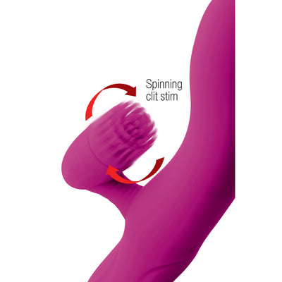 Whirl Silicone Rabbit Vibrator with Rotating Ticklers Rabbits from Inmi