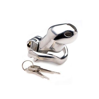 Rikers 24-7 Stainless Steel Locking Chastity Cage male-chastity from Master Series