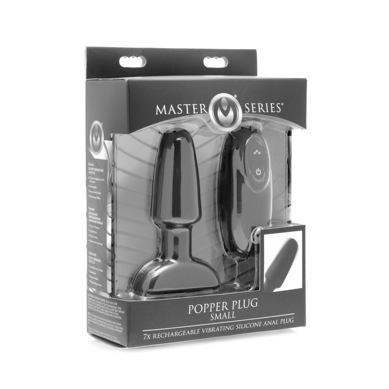 Popper Plug 7x Rechargeable Vibrating Silicone Anal Plug- Small silicone-anal-toys from Master Series