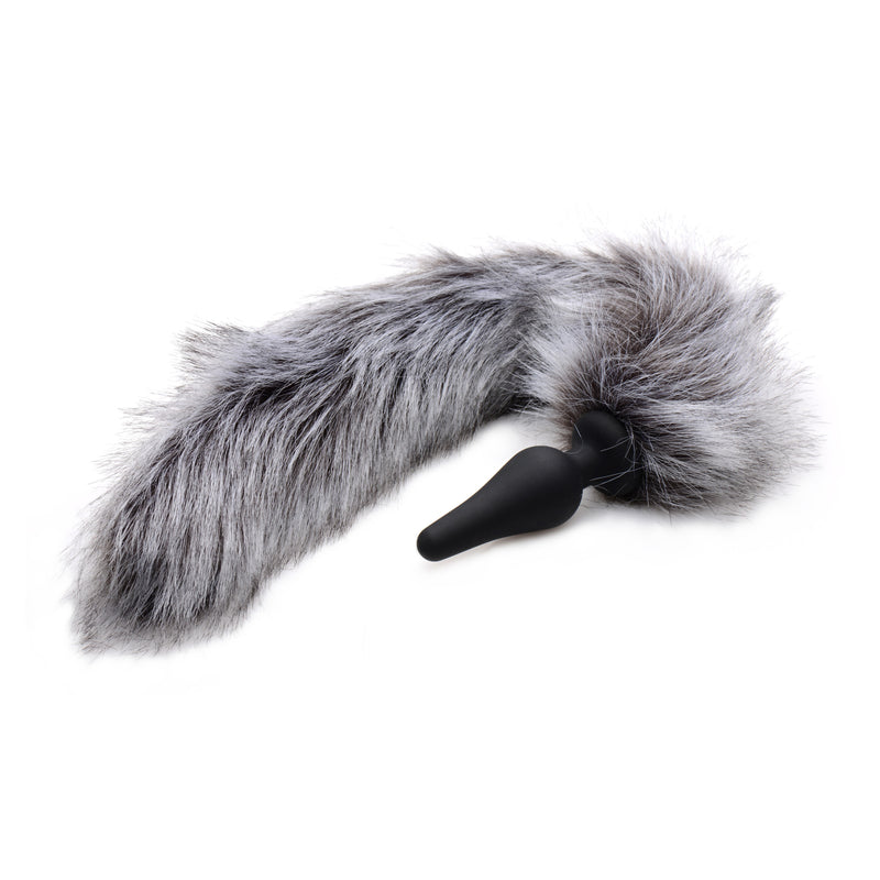 Grey Wolf Tail Anal Plug and Ears Set Butt from Tailz