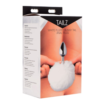 White Fluffy Bunny Tail Anal Plug new-products from Tailz