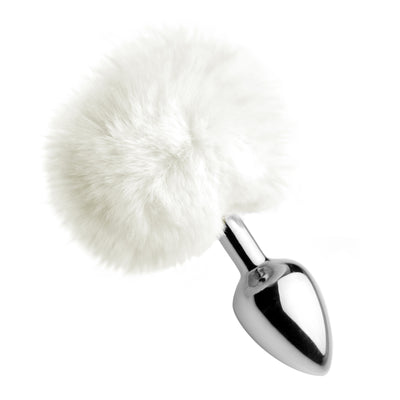 White Fluffy Bunny Tail Anal Plug new-products from Tailz
