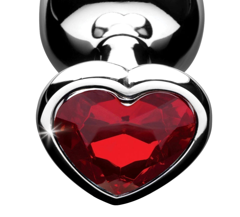 Red Heart Gem Anal Plug- Medium - The Dildo Hub