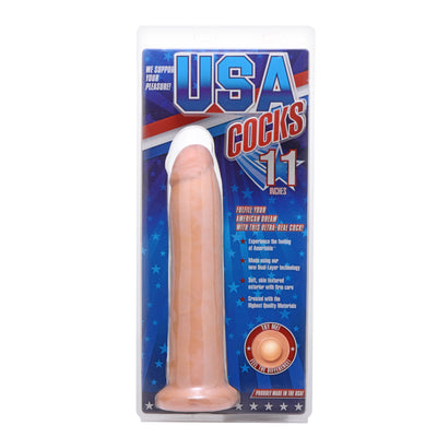 11 Inch Ultra Real Dual Layer Suction Cup Dildo without Balls Dildos from USA Cocks