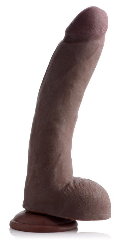 10 Inch Ultra Real Dual Layer Suction Cup Dildo- Dark Skin Tone realistic-dildos from USA Cocks